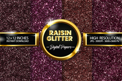 Raisin Glitter Digital Papers - 04 Variations Product Image 1