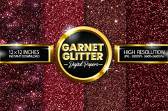 Garnet Glitter Digital Papers - 04 Variations Product Image 1