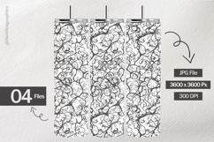 Black Vine Pattern Digital Papers - 04 Variations Product Image 2
