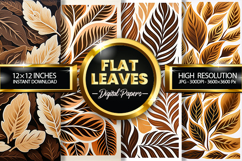 Flat Leaves Digital Papers - 04 Variation Product Image 1