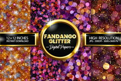 Fandango Glitter Digital Papers - 04 Variations Product Image 1