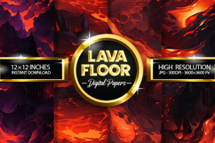 Lava Floor Digital Papers - 04 Variation Product Image 1