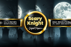 Scary Knight Digital Papers - 04 Variations Product Image 1
