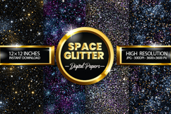 Space Glitter Digital Papers - 04 Variations Product Image 1