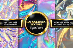 Holographic Texture Digital Papers - 04 Variation Product Image 1