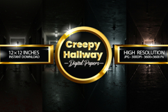 Creepy Hallway Digital Papers - 04 Variations Product Image 1