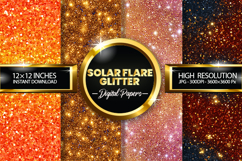 Solar Flare Glitter Digital Papers - 04 Variations Product Image 1