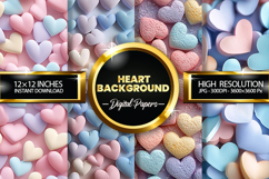 Heart Background Digital Papers - 04 Variation Product Image 1
