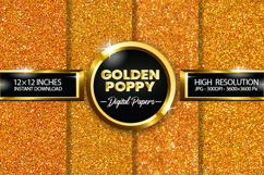 Golden Poppy Texture Digital Papers - 04 Variations Product Image 1