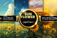 SunFlower Digital Papers - 04 Variation Product Image 1