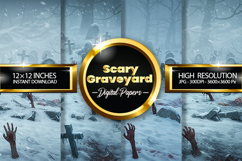 Scary Graveyard Digital Papers - 04 Variation Product Image 1