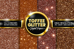 Toffee Glitter Digital Papers - 04 Variations Product Image 1
