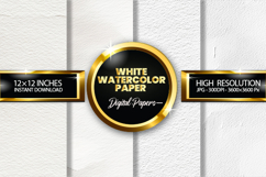 White Watercolor Paper Digital Papers - 04 Variatiions Product Image 1