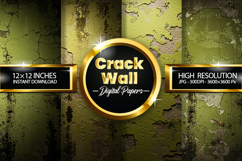 Crack Wall Digital Papers - 04 Variations Product Image 1