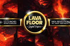 Lava Floor Digital Papers - 04 Variation Product Image 1