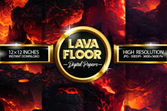 Lava Floor Digital Papers - 04 Variation Product Image 1