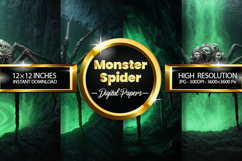 Monster Spider Digital Papers - 04 Variations Product Image 1
