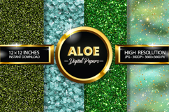 Aloe Glitter Digital Papers - 04 Variations Product Image 1