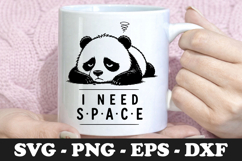 I Need Space | Tired Panda SVG Mug Design Product Image 1