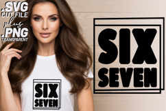 4x Six Seven Skeleton Surf SVG Cut Files Edgy Shirt Design Product Image 2