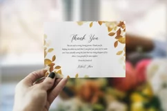 Floral Funeral Thank You Card. Ms Word and Photoshop Product Image 1