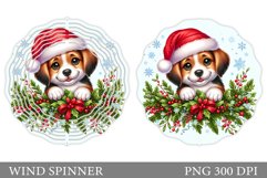 Christmas Dog Wind Spinner. Christmas Wind Spinner Design Product Image 1