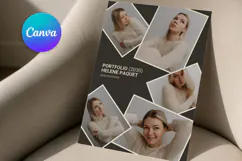 Stacked Photo Collage Editable Canva Template | Printable Product Image 1