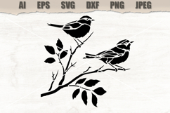 Stencil Birds on Branch Product Image 1