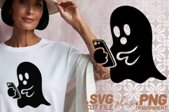 4x Halloween Ghost Happy Surprise Flying SVG Cut Files Shirt Product Image 2