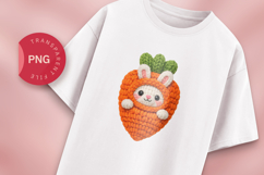 Knitted Easter Bunny Carrot PNG Product Image 1