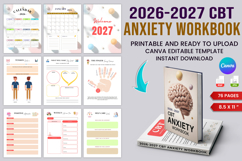20262027 CBT Anxiety Workbook &amp; Planner Product Image 1