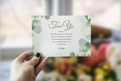 Floral Funeral Thank You Card. Ms Word and Photoshop Product Image 1
