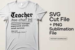 4x Teacher Definition Caffeine Patience SVG Cut Files Shirt Product Image 2