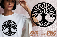 4x Trees Of Life Circular Frames Roots Leaves SVGs Cut Files Product Image 2