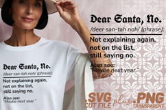 4x Christmas Definition Dear Santa No SVG Cut Files Shirt Product Image 2