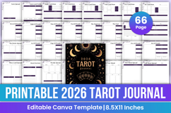 Printable 2026 Tarot Journal Canva Template Product Image 1