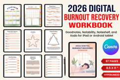 2026 Digital Burnout Recovery Workbook Product Image 1