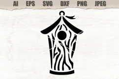 Stencil Wooden Birdhouse Product Image 1