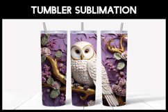 6 3D Owls Tumbler Sublimation |3D Tumbler Wrap Product Image 2