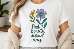 Positive quote with watercolor floral t-shirt sublimation Product Image 1