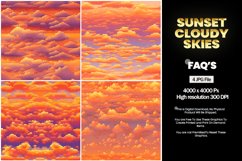 Sunset Cloudy Skies Square Coaster - 04 Variations Product Image 1
