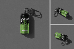 Can Keychain with Carabiner Clip Mockup Product Image 1