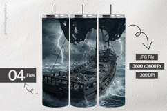 Creepy Ship Digital Papers - 04 Variations Product Image 2