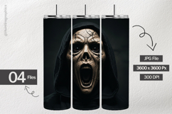 Horror Mask Digital Papers - 04 Variations Product Image 2
