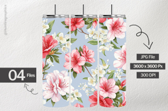 Watercolor Azalea Digital Papers - 04 Variations Product Image 2