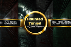 Haunted Tunnel Digital Papers - 04 Variations Product Image 1