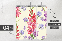 Gladiolus Spikes Digital Papers - 04 Variations Product Image 2