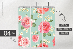 Watercolor Rose Digital Papers - 04 Variations Product Image 2