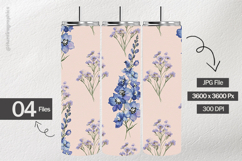 Larkspur Spikes Digital Papers - 04 Variations Product Image 2