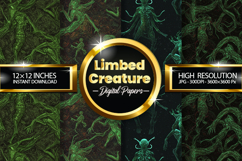Limb Creature Digital Papers - 04 Variations Product Image 1
